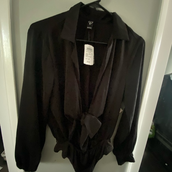 Black Long Sleeve Bodysuit - Picture 2 of 2